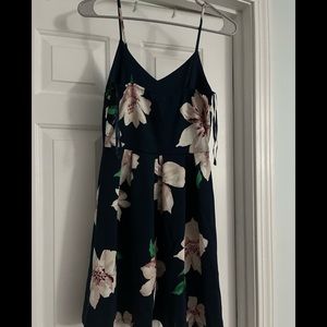 Navy floral dress